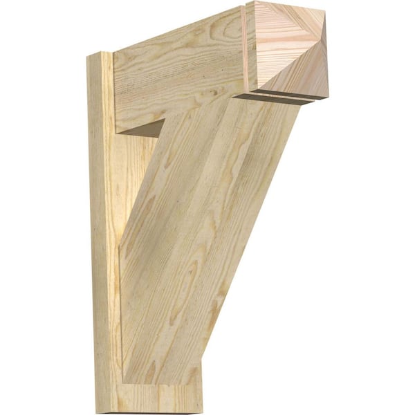 Ekena Millwork 8 in. x 26 in. x 22 in. Traditional Arts and Crafts Rough Sawn Douglas Fir Outlooker