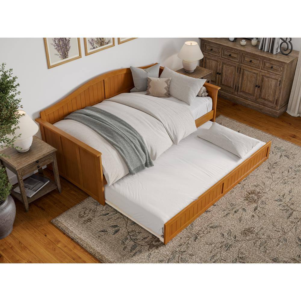 Nantucket Light Toffee Twin Wood Daybed with Trundle