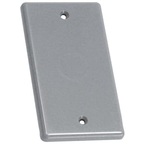 1-Gang Blank Handy Electrical Box Cover (Gray) (HB1BL)