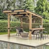 Sunjoy Wooden Grill 10 X 11 Outdoor Cedar Frame BBQ Backyard Hot Tub ...