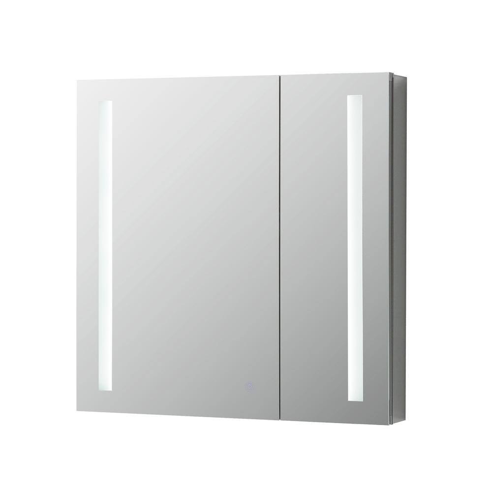 Royale Basic 30 in. W x 30 in. H Rectangular Bi-View LED Medicine Cabinet w