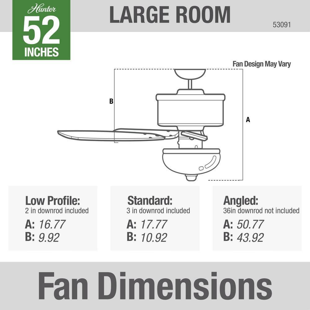 52'' New Bronze Ceiling Fan with LED Light and Reversible Blades