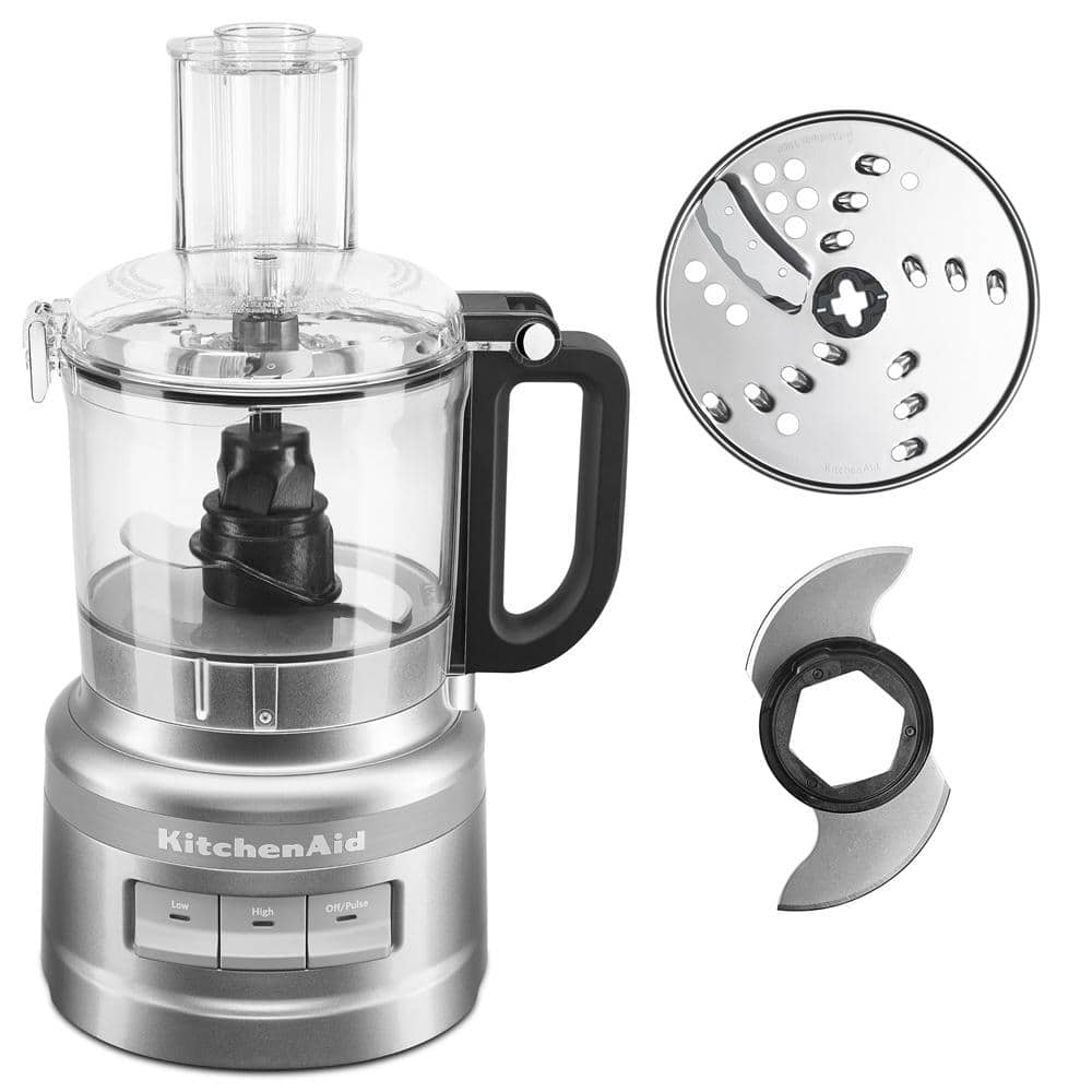 Literacy Due Avl KitchenAid 7-Cup 3-Speed Contour Silver Food Processor with Locking Lid  KFP0718CU - The Home Depot