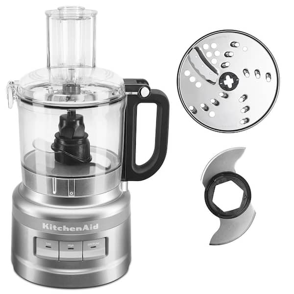 7-Cup 3-Speed Contour Silver Food Processor with Locking Lid