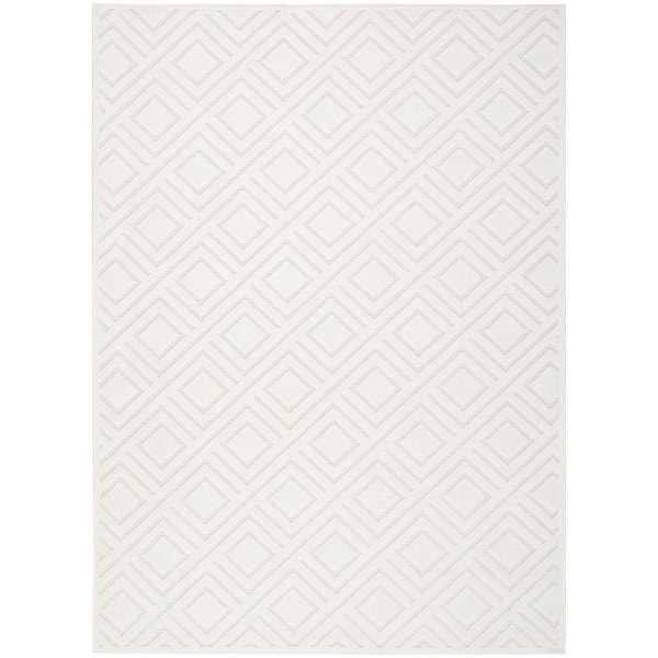 Nourison Casual Ivory 4 ft. x 6 ft. Checker Contemporary Area Rug