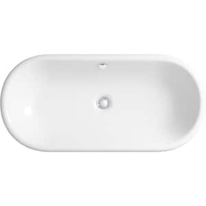 Iron Plains 33 in. Drop In/Undermount Cast Iron Bathroom Sink in White