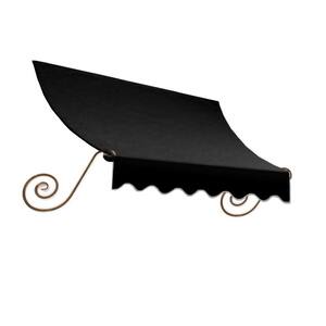 10.38 ft. Wide Charleston Window/Entry Fixed Awning (24 in. H x 12 in. D) Black
