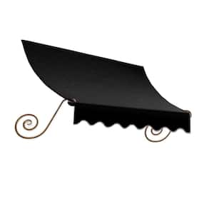 4.38 ft. Wide Charleston Window/Entry Fixed Awning (44 in. H x 24 in. D) Black