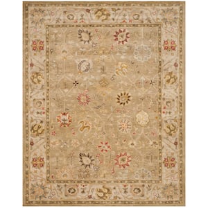 Antiquity Taupe/Beige 8 ft. x 11 ft. Border Area Rug