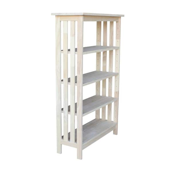 International Concepts 48 in. Unfinished Wood 4-shelf Etagere