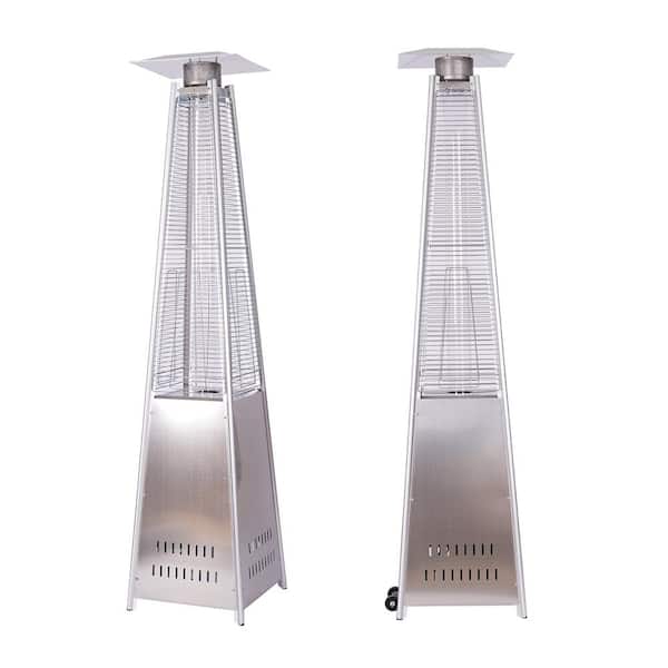 itapo 46,000 BTU Outdoor Portable Stainless Steel Pyramid Propane Patio Heater