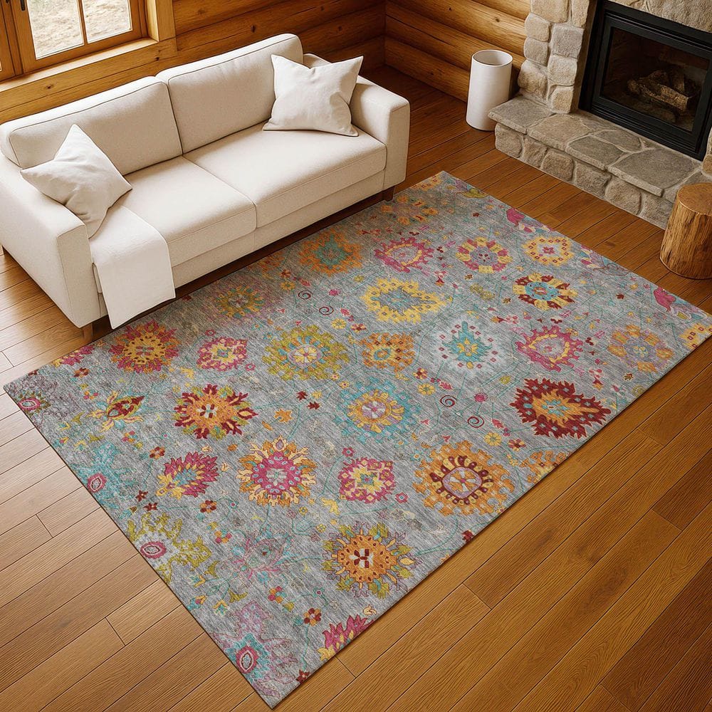 Chantille Machine Washable Indoor/Outdoor Abstract ACN2288 Gray 8 ft. x 10 ft. Area Rug price history on PriceWatchPro