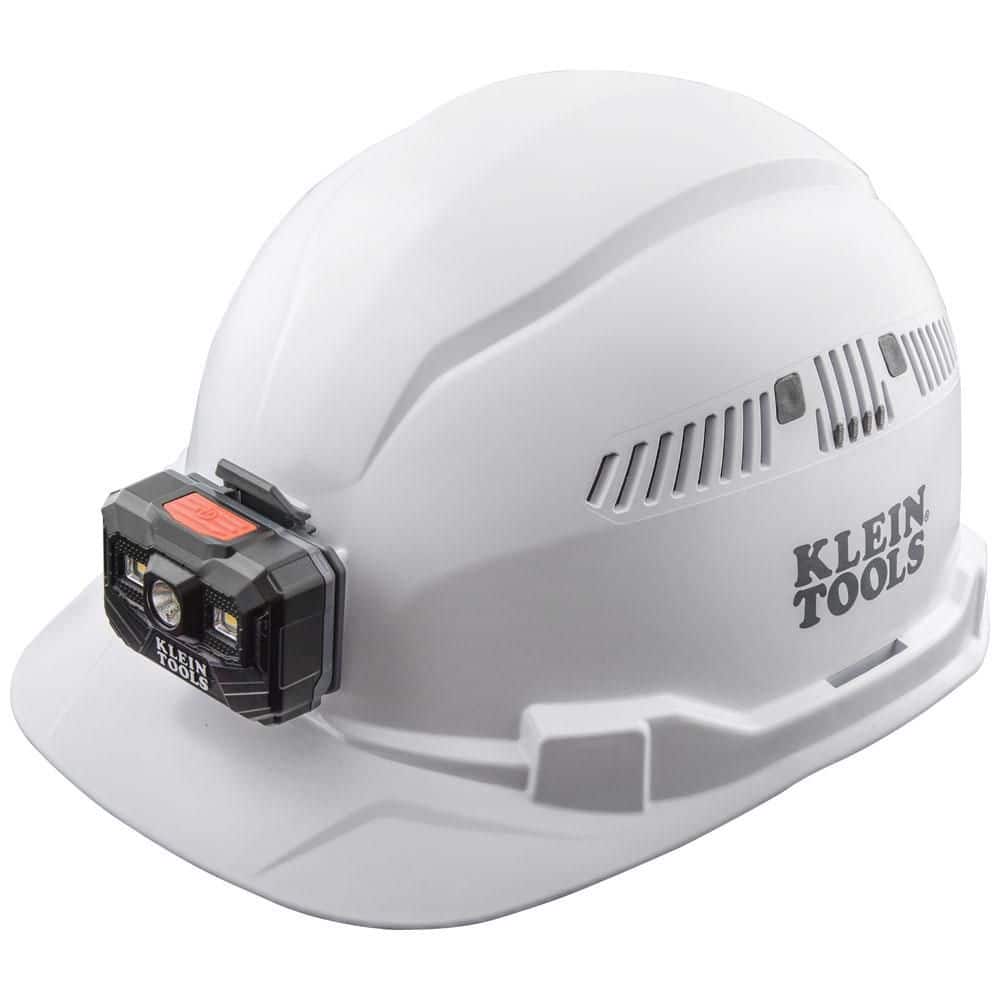 Klein Tools Hard Hat, Vented, Cap Style with Rechargeable