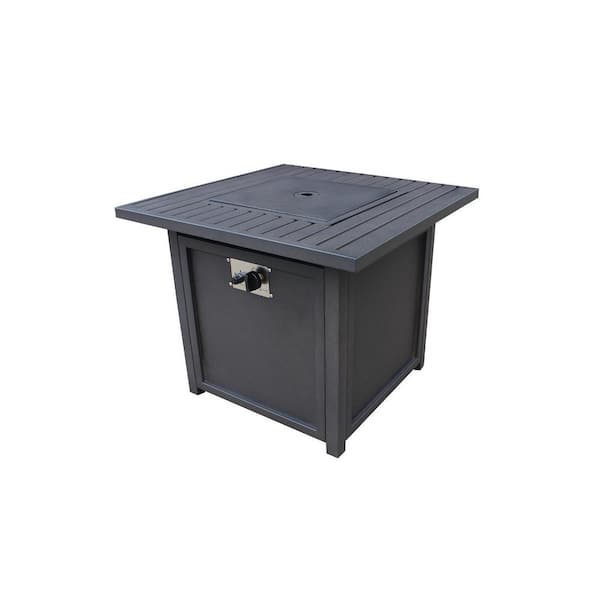 Unbranded Upland 30 in. Slat Top Gas Fire Pit Table
