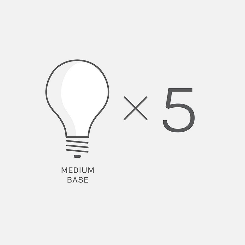 Midnight Black Steel 5-Light Sputnik Chandelier