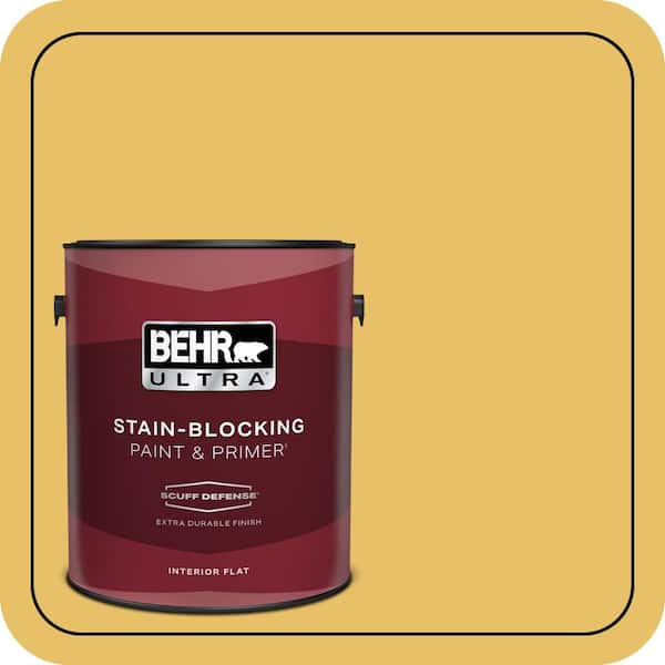 BEHR ULTRA 1 gal. #360D-5 Golden Chalice Extra Durable Flat Interior Paint & Primer