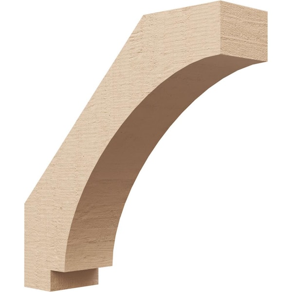 Ekena Millwork 3 in. x 12 in. x 12 in. Imperial Rough Cedar Woodgrain Timberthane Polyurethane Knee Brace, Primed