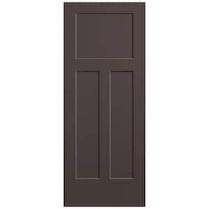 32 in. x 80 in. 3-Panel Winslow Single Bore Solid Core Willow Wood Molded Composite Interior Door Slab