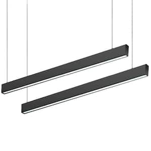 KOAOEIRS 4 ft. 50-Watt Integrated LED Dimmable Black Up and Down ...