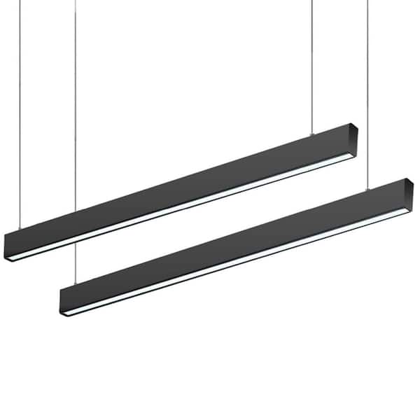 4 ft. 35-Watt Down and 15-Watt Up Light, 3/4/5000K CCT Selectable Commercial LED Linear Light Fixture Office (2-Pack)