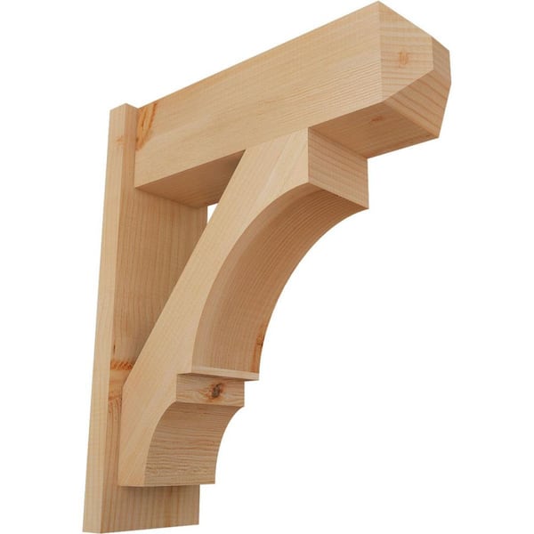 Ekena Millwork 8 in. x 26 in. x 22 in. Balboa Craftsman Smooth Douglas Fir Outlooker