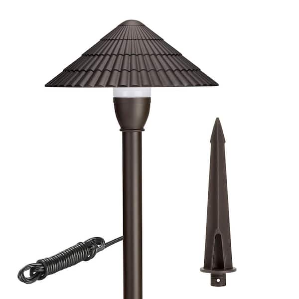 Portfolio 2.5-Watt Galvanized Low Voltage Hardwired Integrated LED Path Light Portfolio 2.5-Watt Galvanized Low Voltage Hardwired Integrated LED Path Light
