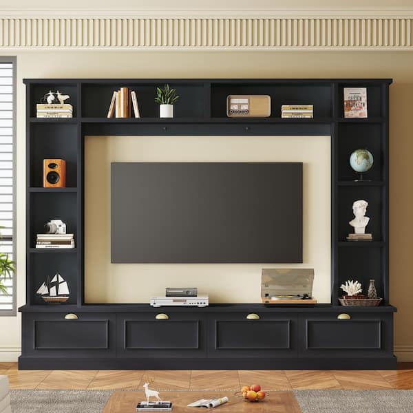 Modern TV Stand, Entertainment Center with popular Shelves and Storage Cabinet