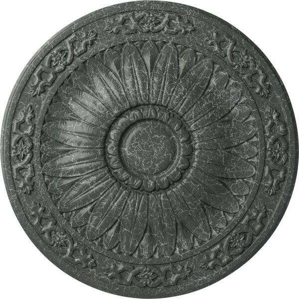 Ekena Millwork 1-1/2" x 20-1/4" x 20-1/4" Polyurethane Lunel Ceiling Medallion, Athenian Green Crackle