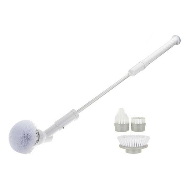 HY-C Multi-Purpose Power Scrubber with Extension Handle in White