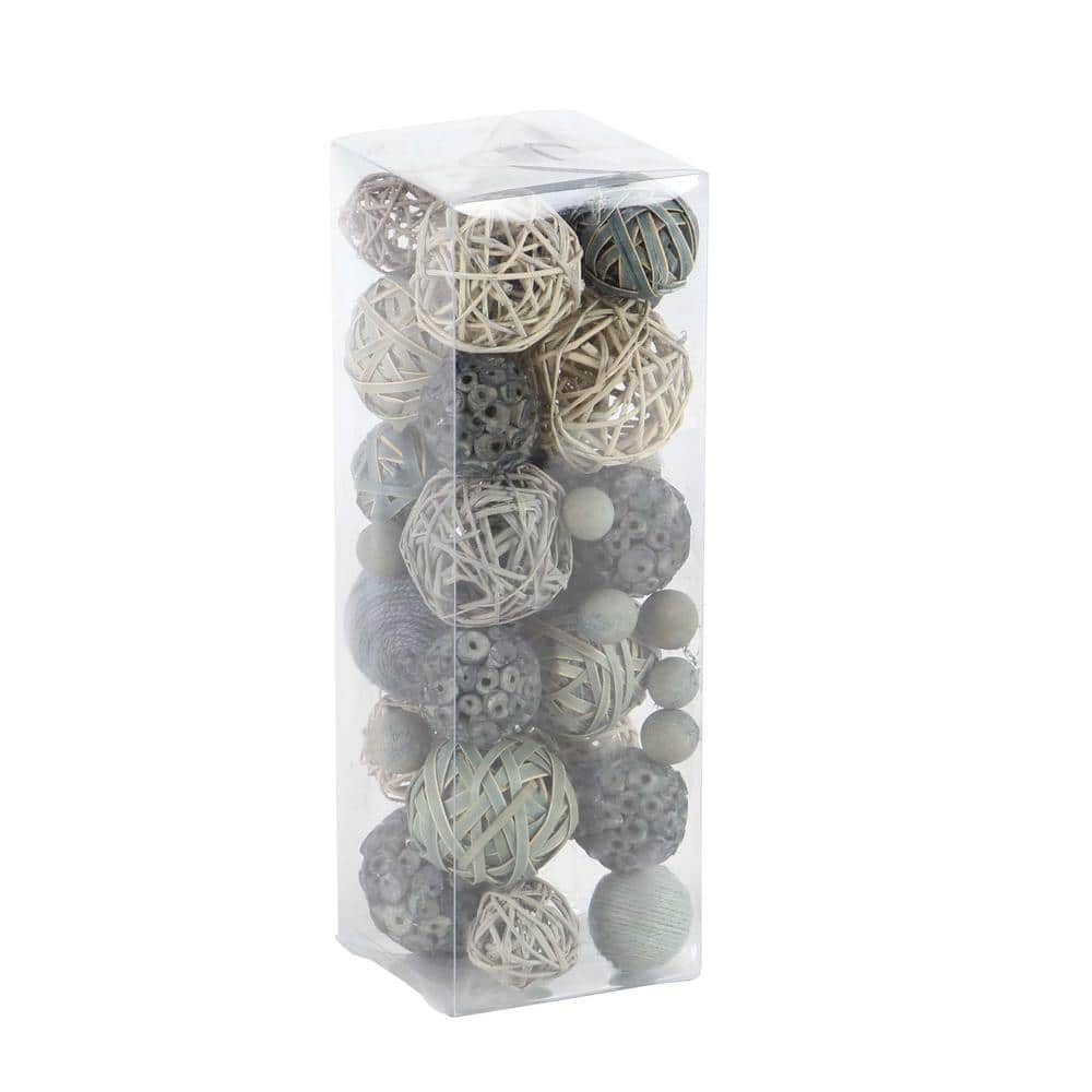 Multi-Colored Handmade Dried Plant Orbs Vase Filler Set