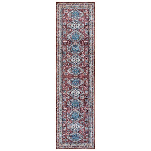 Alaska Red 3 ft. x 10 ft. Medallion Runner Rug
