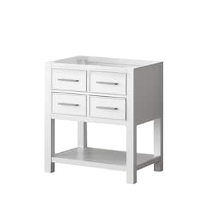 Brooks 30 in. Bath Vanity Cabinet without Top in White