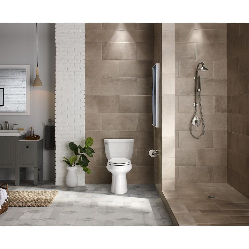 Vibrant Brushed Nickel Wall-Mounted Lever Shower Valve Trim