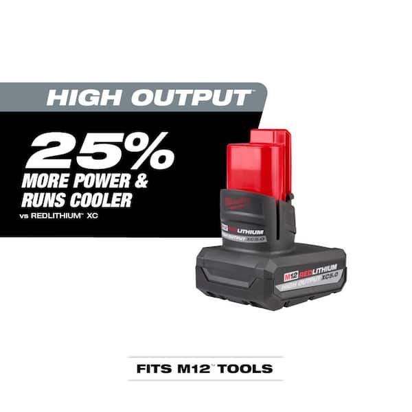 M12 12V Lithium-Ion XC Extended Capacity Battery Pack 5.0Ah w/Band Saw Blade and Band Saw Reamer Attachment (3-Pack)