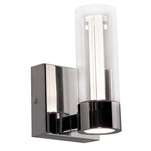 AFX Delphia 4.25 in. Polished Chrome LED Wall Sconce