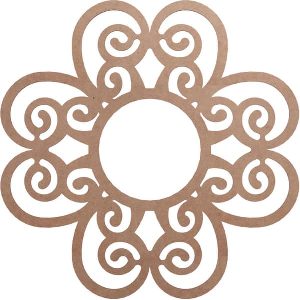Ekena Millwork 0.25 in. x 32 in. x 32 in. Wood Medallion Moulding
