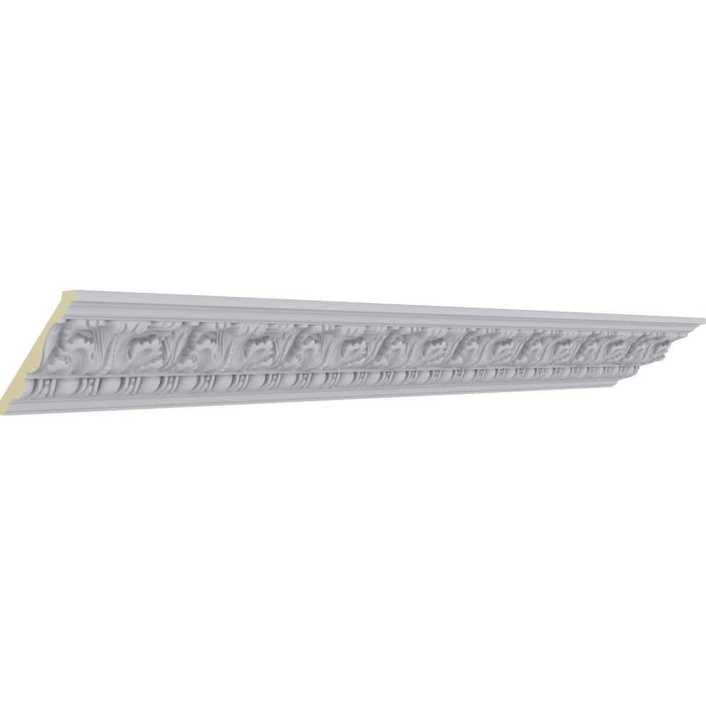 Primed White Polyurethane Geometric Crown Moulding Sample