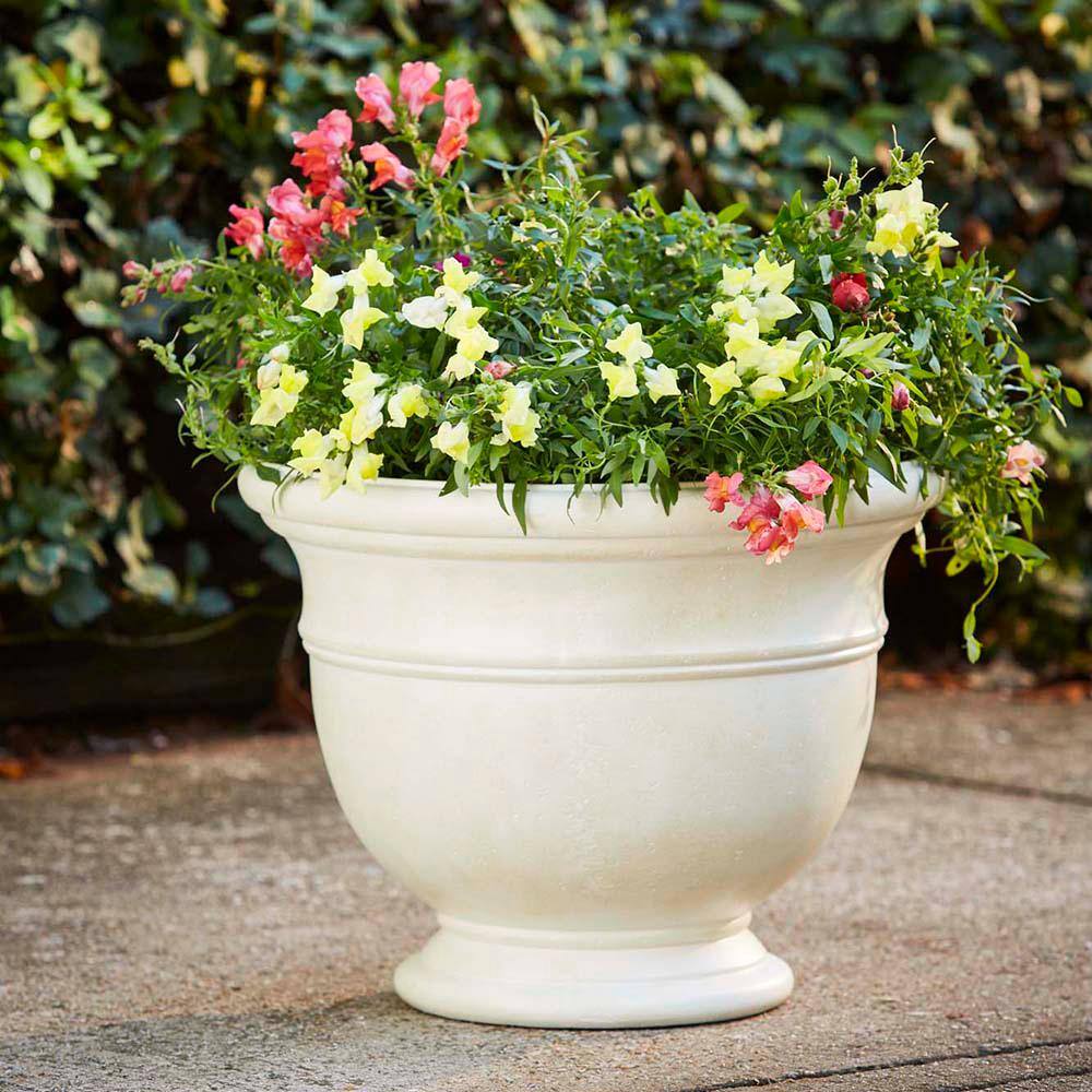 Ivory Resin Composite Outdoor Planter Urn