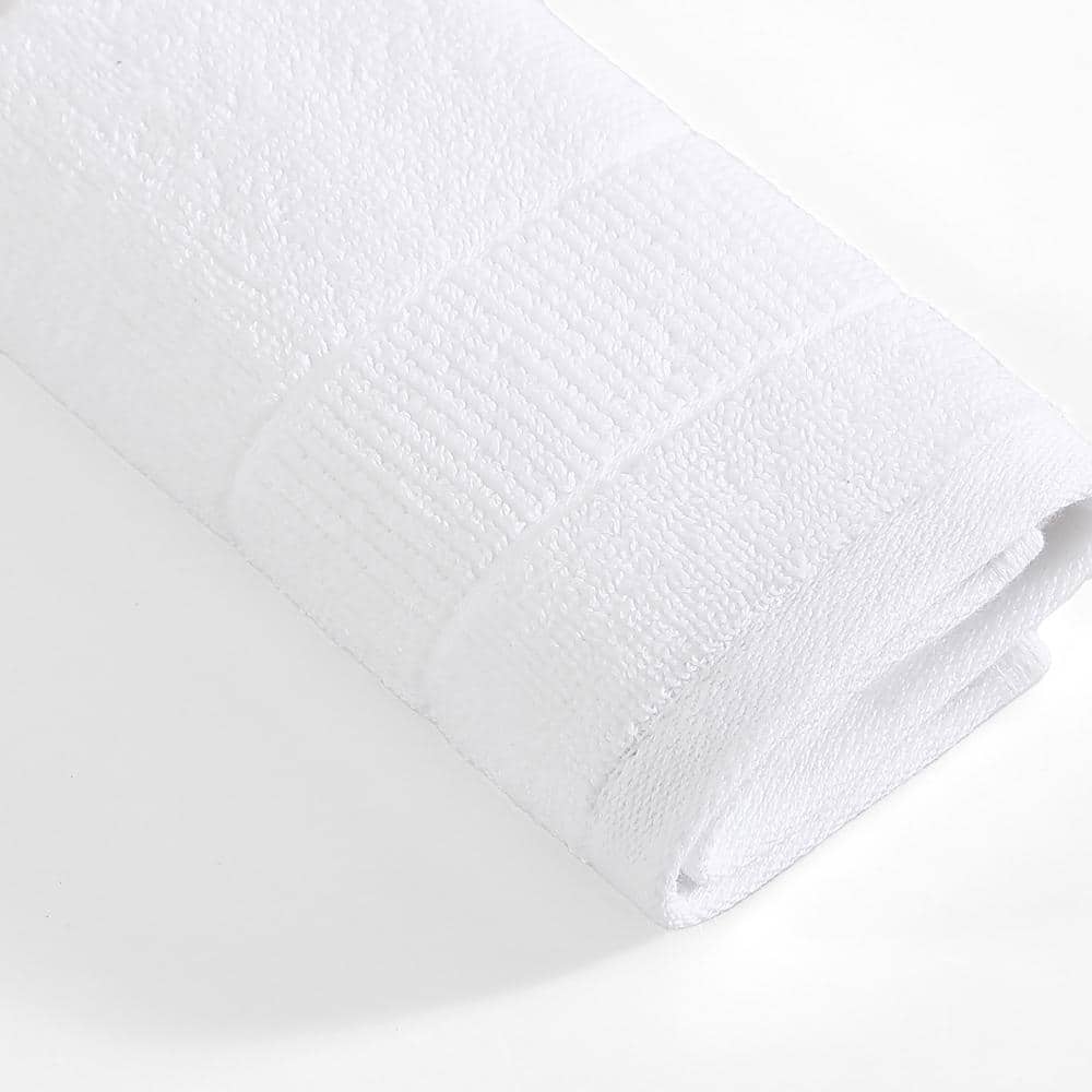 White Cotton Fast-Drying 2-Piece Washcloth Set