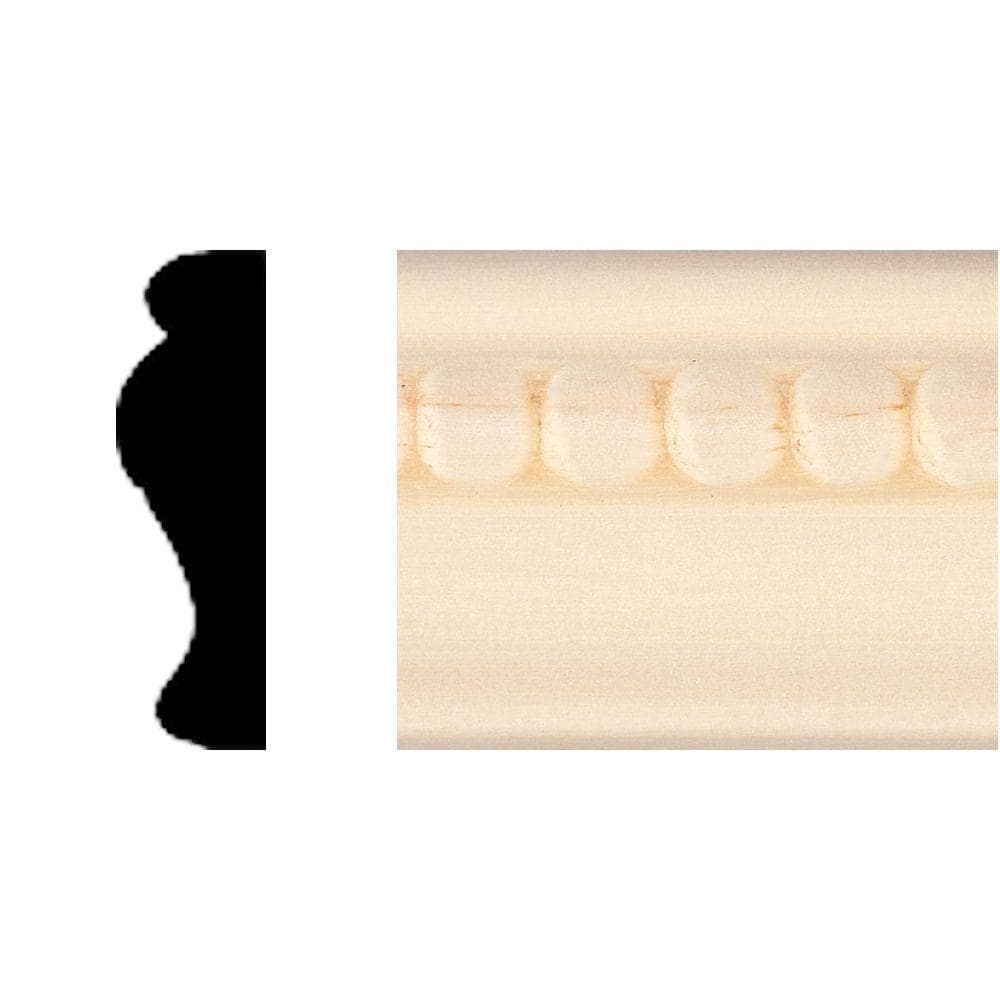 3/8 in. x 1-1/4 in. x 8 ft. Hardwood Pearl Panel Moulding-DISCONTINUED