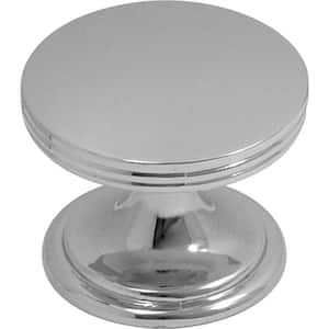 American Diner Collection 1-3/8 in. Diameter Chrome Modern Round Cabinet Knob for Drawers and Doors (10-Pack)