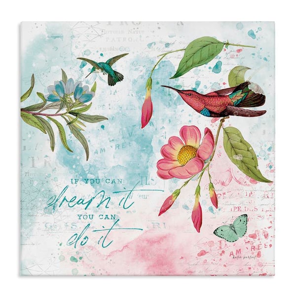 Stupell Industries Inspirational Dream & Do It by Katie Pertiet Unframed Animal Graphic Art Print 17 in. x 17 in.