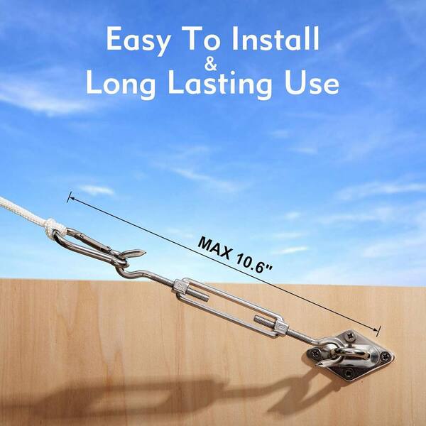 thumbnail image 2 of 3/4" X 9" Turnbuckle Jaw & Jaw – Galvanized Steel, 5200 LBS For Marine Boat Shade Sail 2 of 6