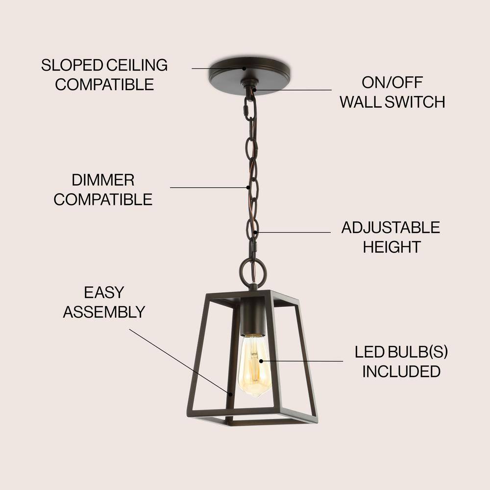 Ira 6.25" Oil Rubbed Bronze LED Pendant Light