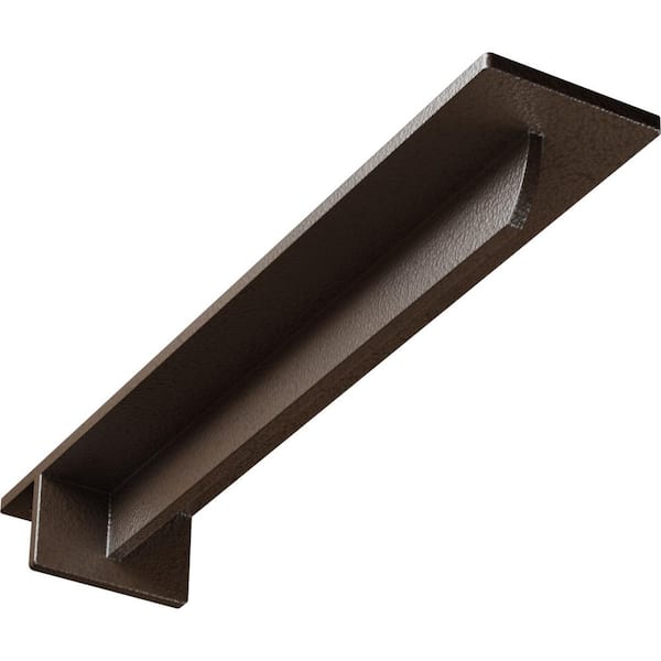 Ekena Millwork 3 in. x 2 in. x 16 in. Steel Hammered Brown Heaton Bracket