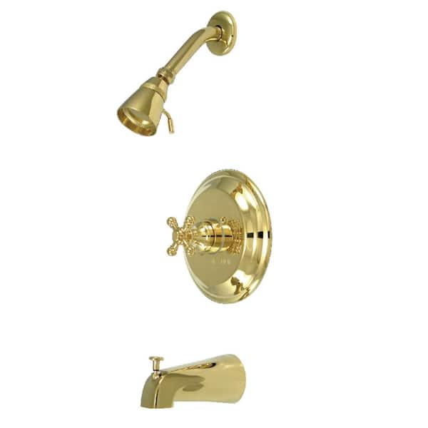 Kingston Brass Metropolitan Single Handle 1-Spray Tub and Shower Faucet 2 GPM with Pressure Balance in. Polished Brass