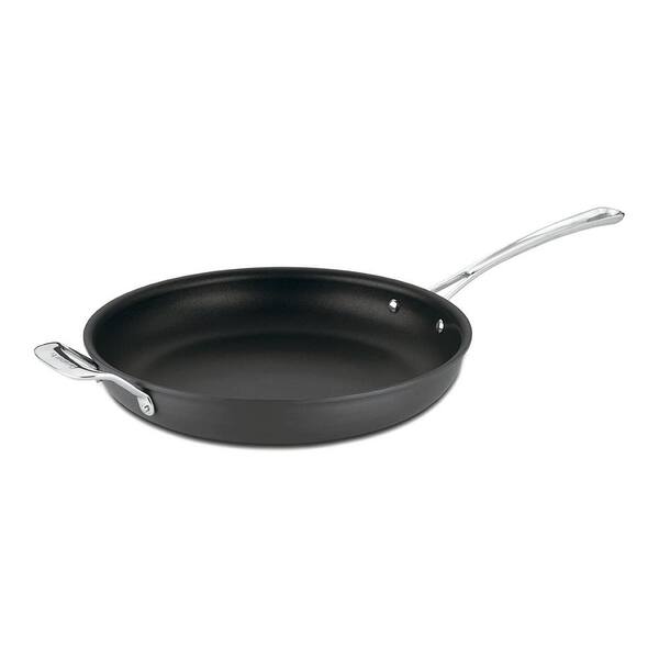 Cuisinart 12 in. Black Aluminum Skillet Pan with Helper Handle