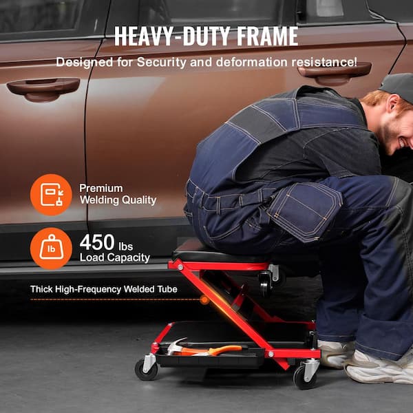 SKYSHALO Foldable Z Garage Creeper 36 in. 300 lbs. Load Capacity