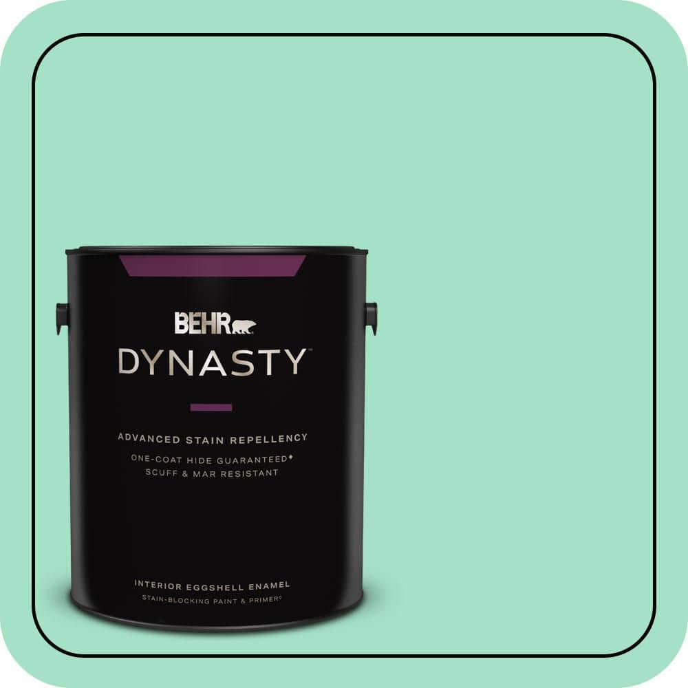 1 gal. #470A-3 Reef Green Eggshell Enamel Interior Stain-Blocking Paint & Primer price history on PriceWatchPro