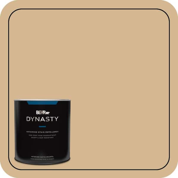 BEHR DYNASTY 1 qt. #320F-4 Desert Camel Satin Enamel Interior Stain-Blocking Paint and Primer